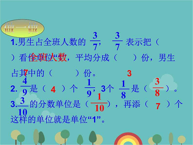 青岛版（六三）数学五年级下册 二 校园艺术节—分数的意义和性质-1 分数的意义课件第8页