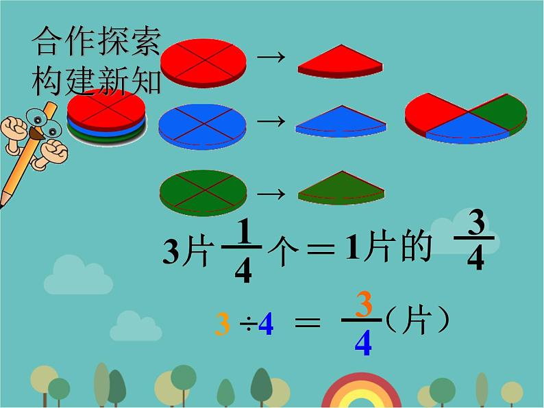 青岛版（六三）数学五年级下册 二 校园艺术节—分数的意义和性质-2 分数与除法的关系 (2)课件第8页