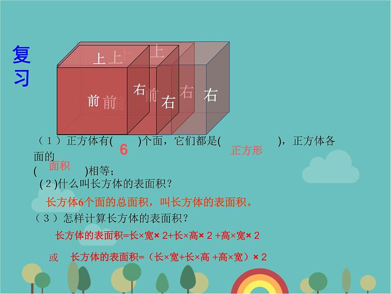 青岛版（六三）数学五年级下册 七 包装盒—长方体和正方体-2 正方体的表面积课件第3页