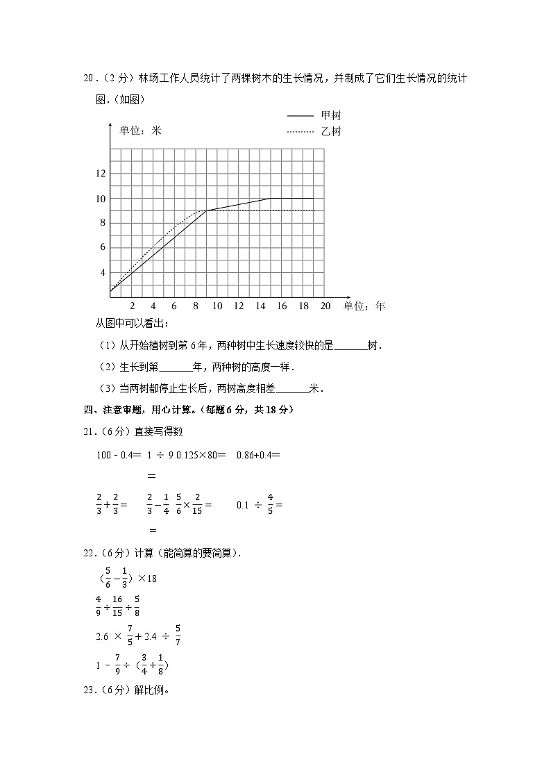 2023年北京市平谷区小升初数学模拟试卷第3页