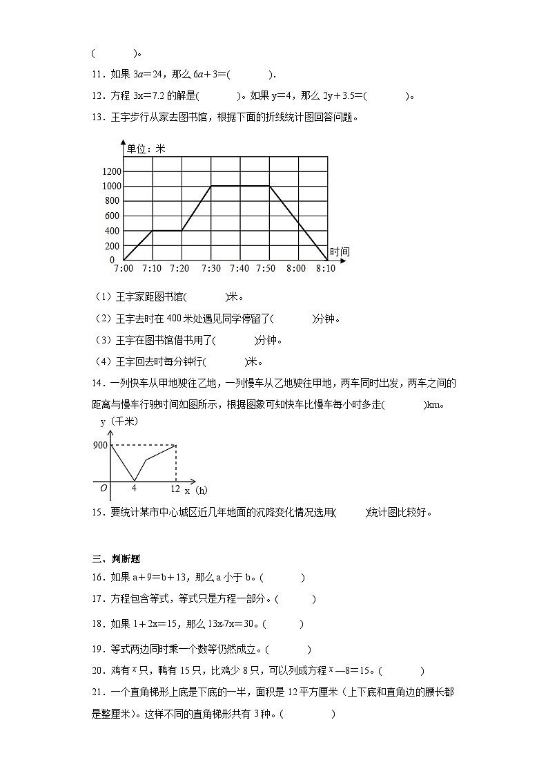 第一二单元月考试题-2023-2024学年五年级数学下册苏教版第2页