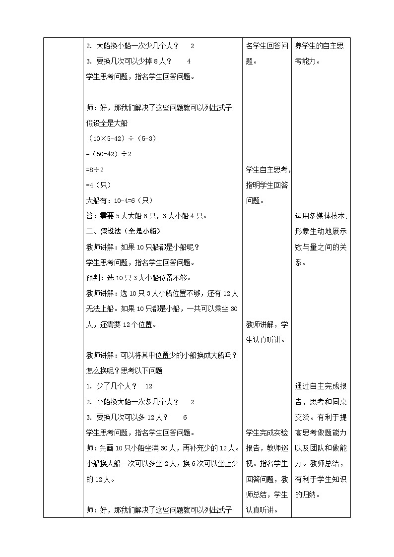 苏教版六年级下册数学第三单元 解决问题的策略 课时2教案第3页