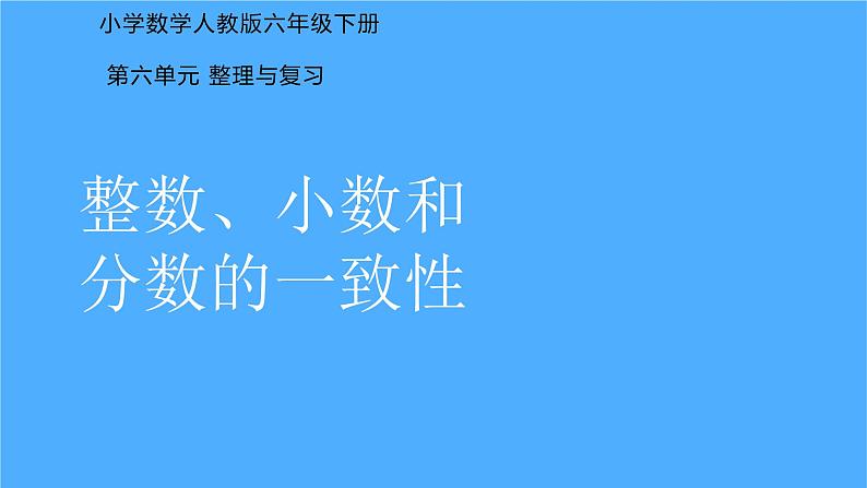 《整数、小数和分数的一致性》课件01