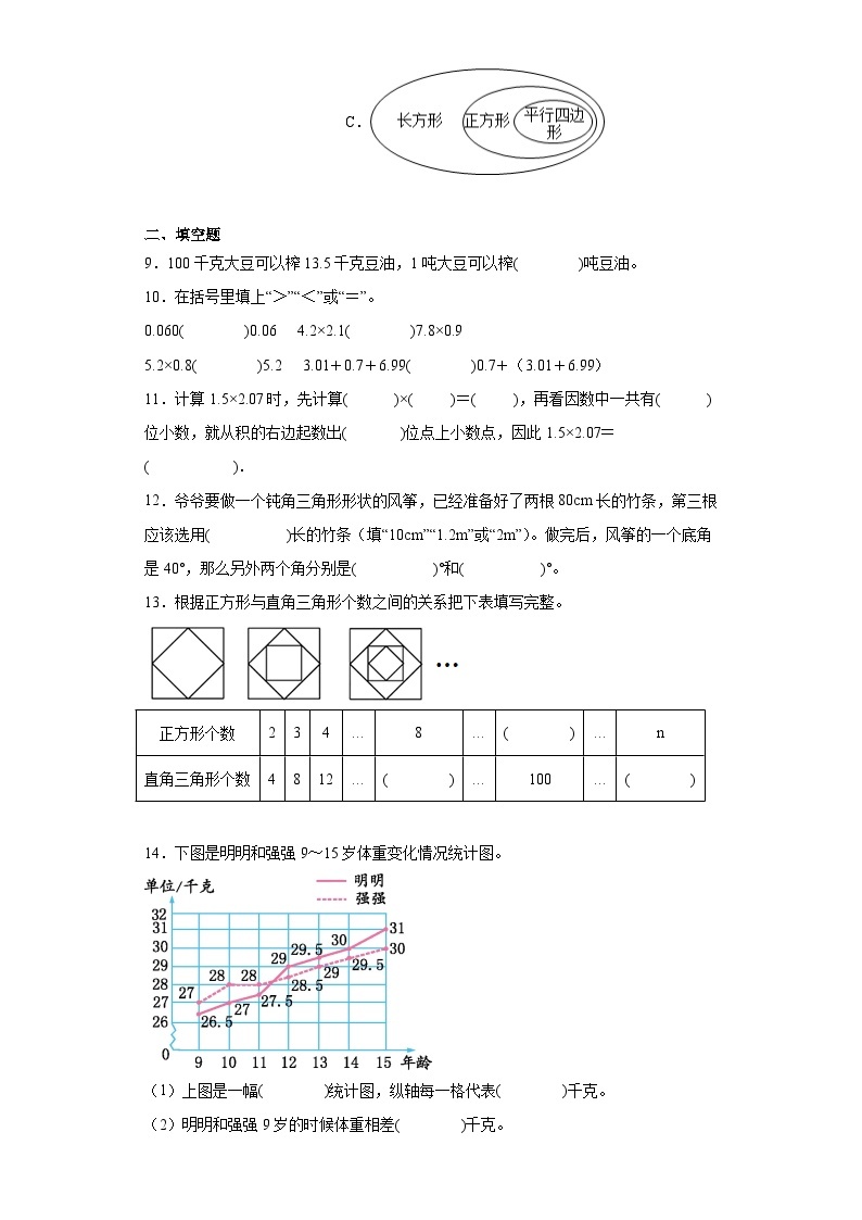 期末测验（试题）-2023-2024学年人教版四年级下册数学02