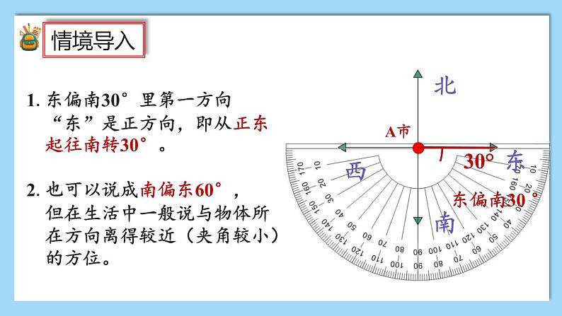 人教版数学六年级上册2.1《用方向和距离确定物体位置》课件+教案+练习05