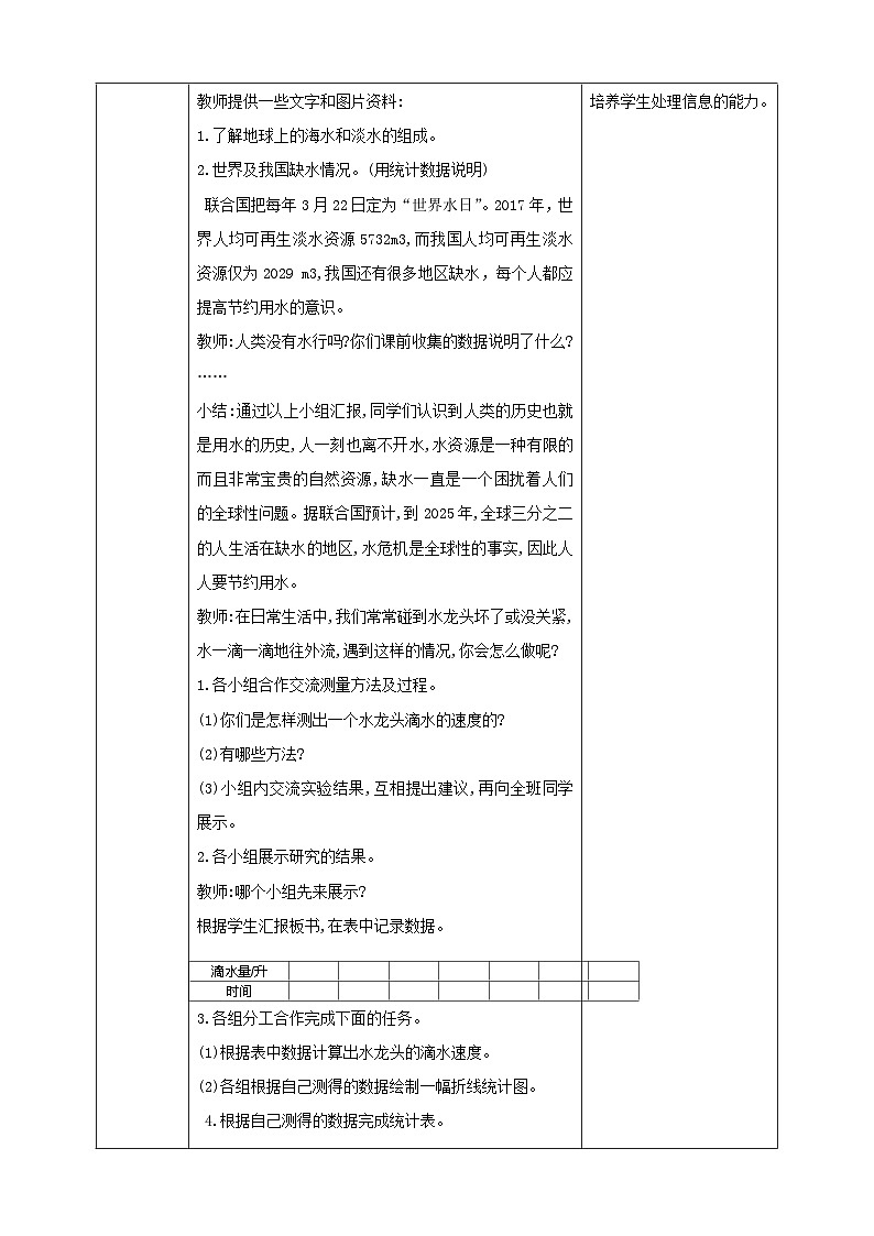人教版数学六年级上册7.4《节约用水》课件+教案02