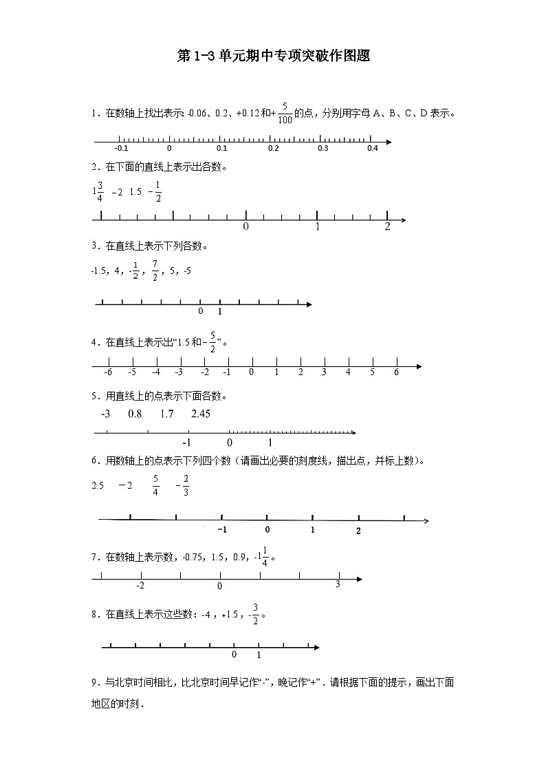 (期中典型真题)第1-3单元期中专项突破作图题—2023—2024学年六年级下册数学高频易错期中备考（人教版）01