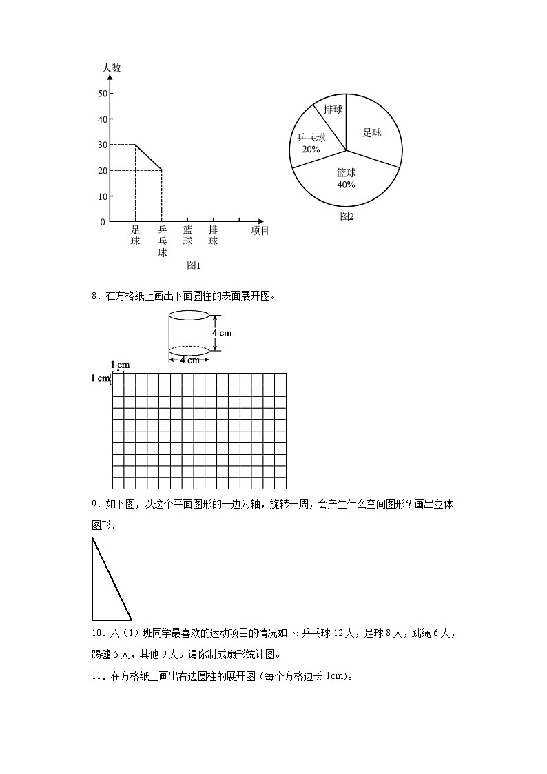 (期中典型真题)第1-3单元期中专项突破作图题—2023—2024学年六年级下册数学高频易错期中备考（苏教版）第3页