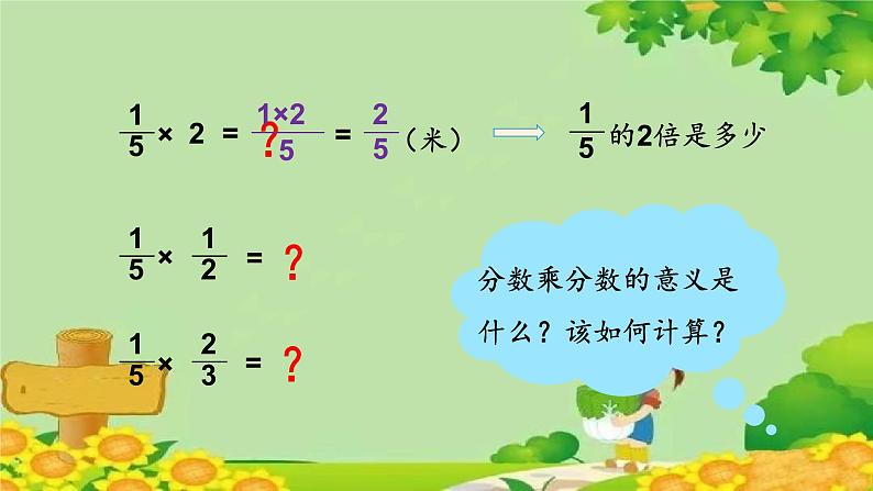 青岛版数学六年级上册 一、小手艺展示——分数乘法-2.一个数乘分数课件第5页