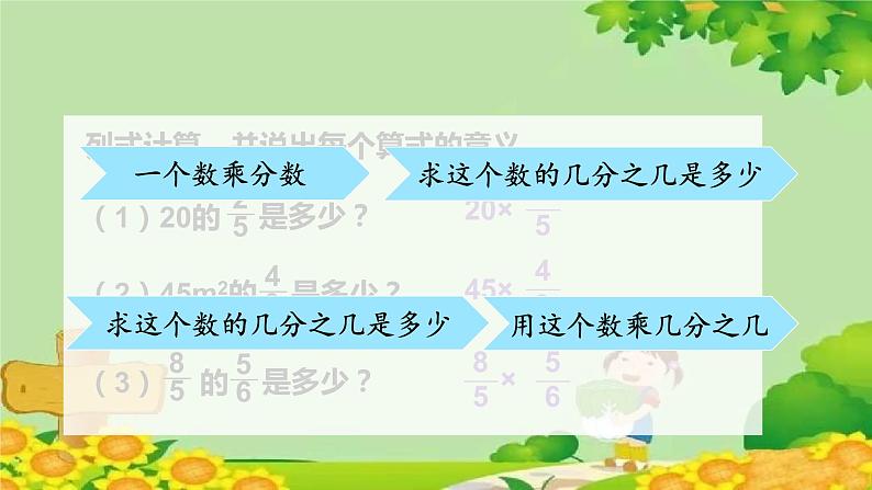 青岛版数学六年级上册 一、小手艺展示——分数乘法-3.求一个数的几分之几是多少课件02