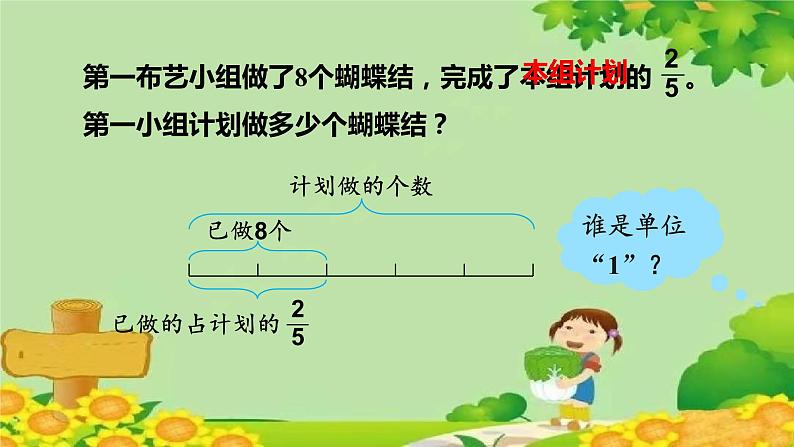 青岛版数学六年级上册 三、布艺兴趣小组——分数除法-4.已知一个数的几分之几是多少，求这个数课件第7页