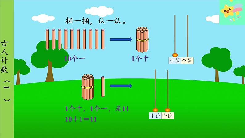 北师大版数学一年级上册 第7单元 加与减（二）第1课时 古人计数（1）课件08