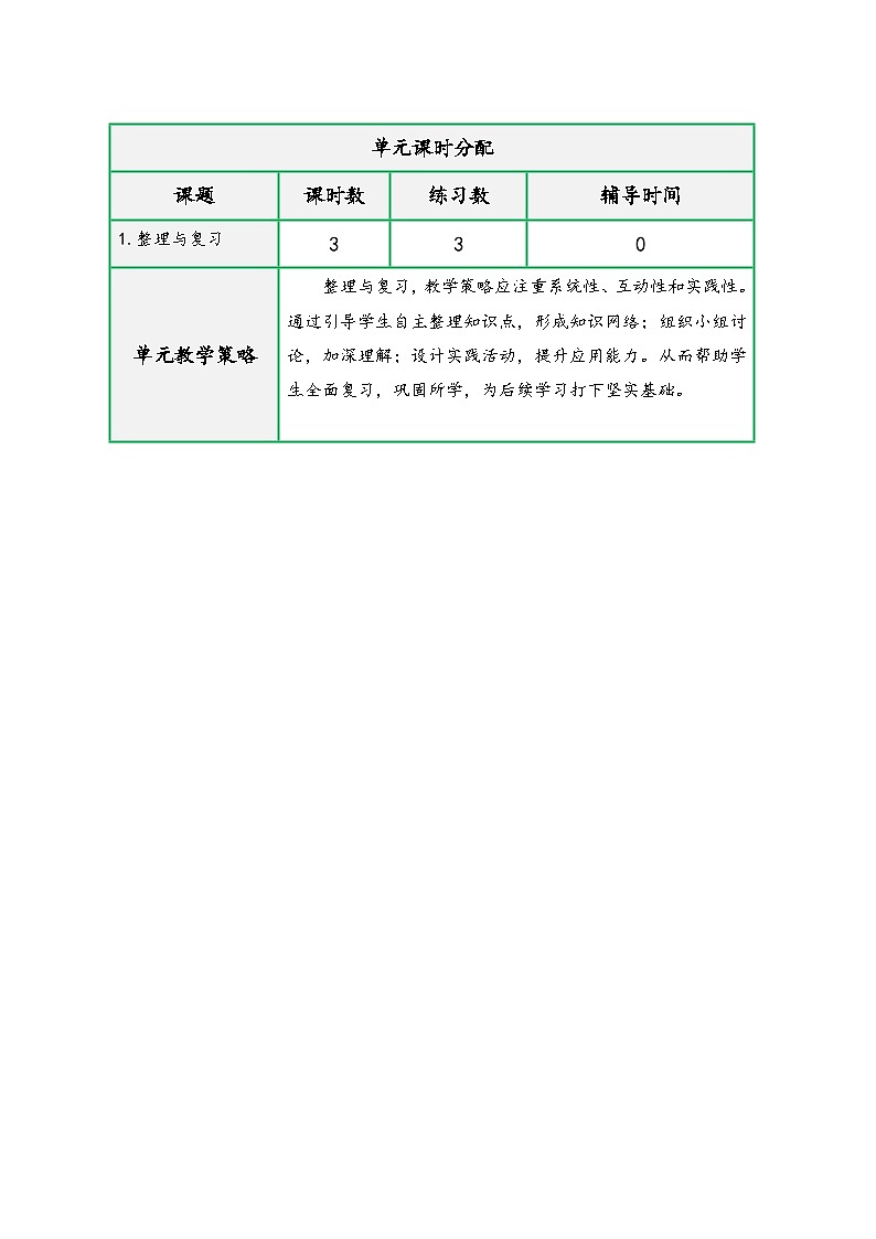 北师大版二年级数学下册《整理与复习》（精品同步教学设计）02