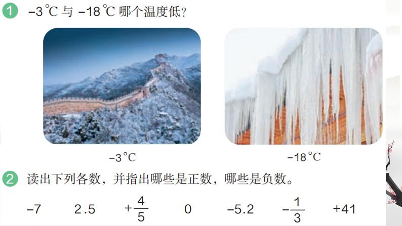 人教版小学六年级数学下册  负数课件07