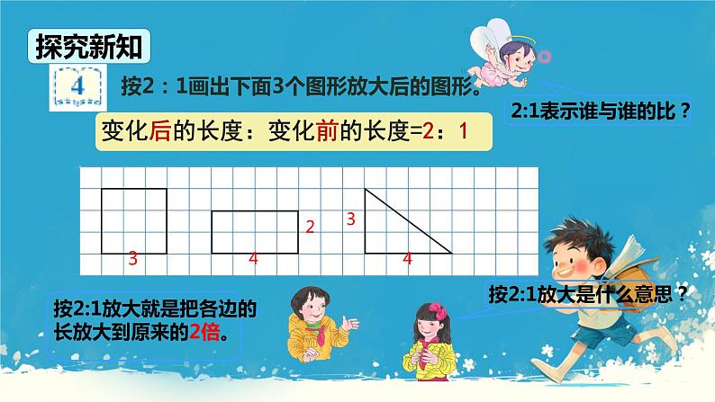 人教版小学六年级数学下册 图形的放大与缩小   课件05