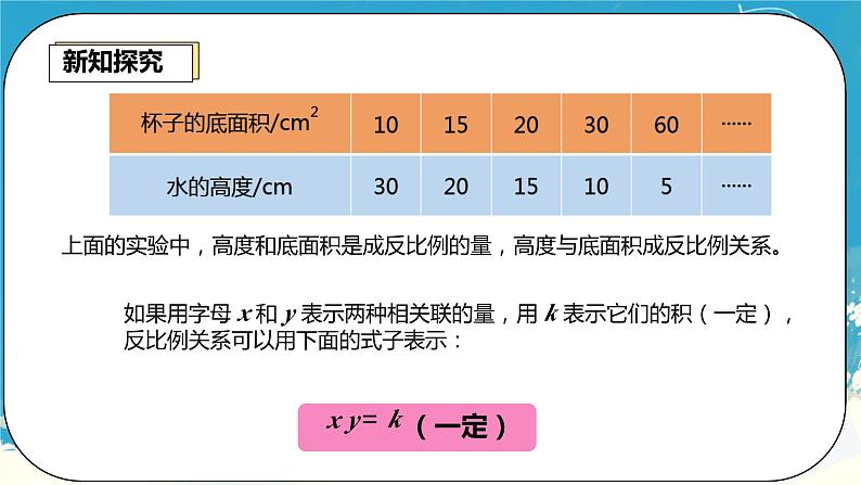 人教版小学六年级数学下册 反比例 课件第8页