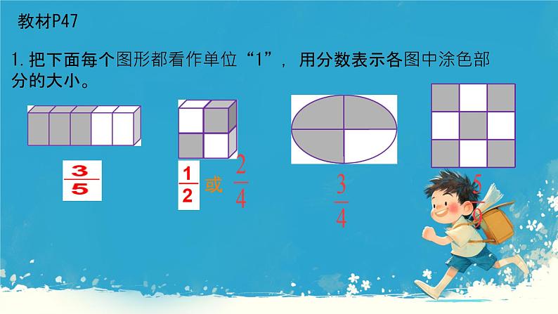 人教版小学五年级数学下册分数的产生(1)课件07