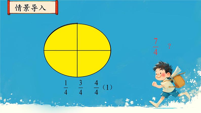 人教版小学五年级数学下册真分数和假分数(3)课件第2页