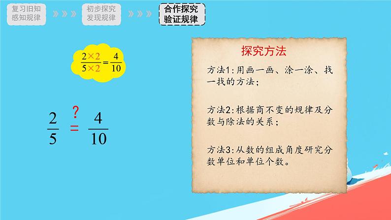 人教版小学五年级数学下册分数的基本性质课件第7页