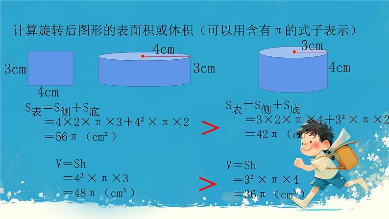 人教版小学六年级数学下册  圆柱整理和复习  课件03