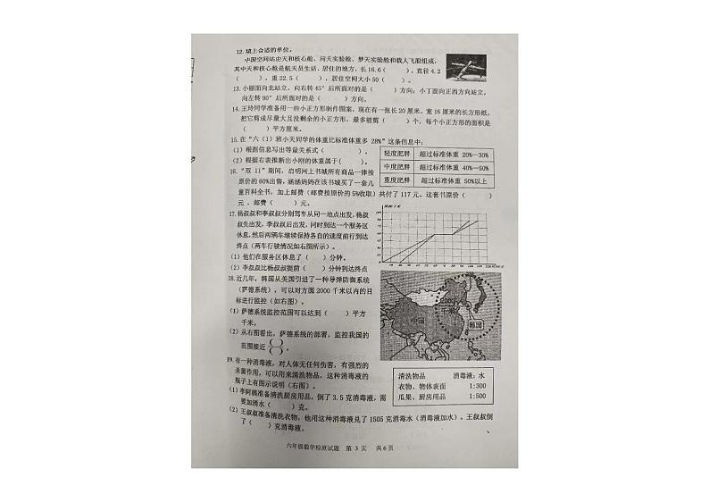 重庆市九龙坡区2023-2024学年六年级上学期期末数学试题第2页
