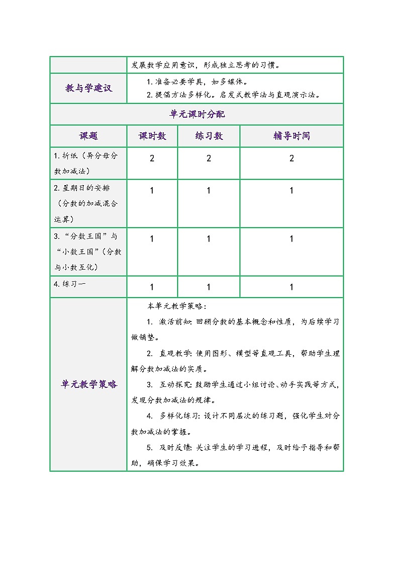 北师大版五年级数学下册第一单元《分数加减法》（精品同步教学设计）02