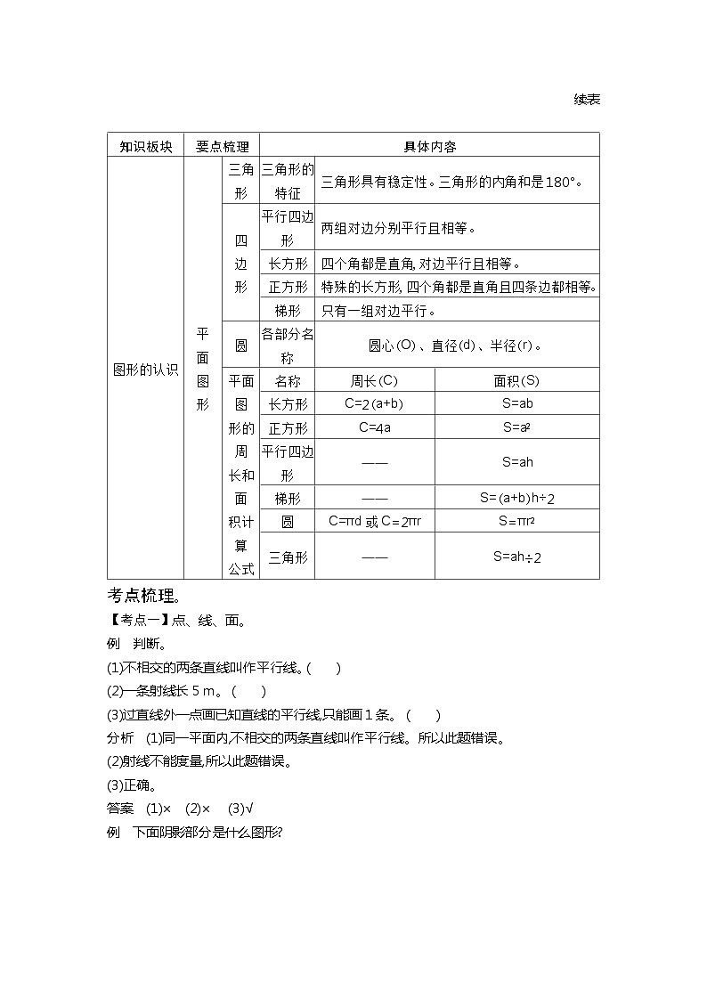 北师大版六年级数学下册总复习图形与几何课时教案第2页