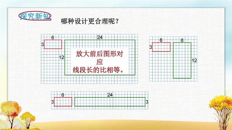 北师大版六年级数学下册第2单元第4课时图形的放大与缩小课件第6页