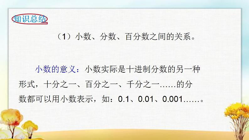 北师大版六年级数学下册总复习数与代数小数、分数、百分数课件第6页