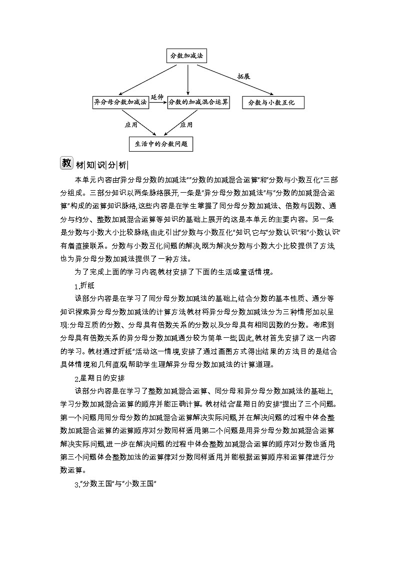 北师大版五年级数学下册第1单元分数加减法课时教案02