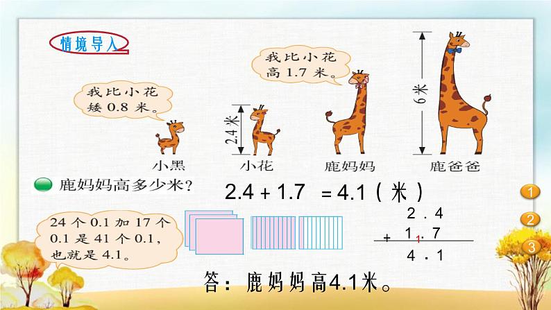 北师大版四年级数学下册第1单元第6课时比身高课件第2页