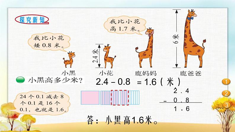 北师大版四年级数学下册第1单元第6课时比身高课件第3页