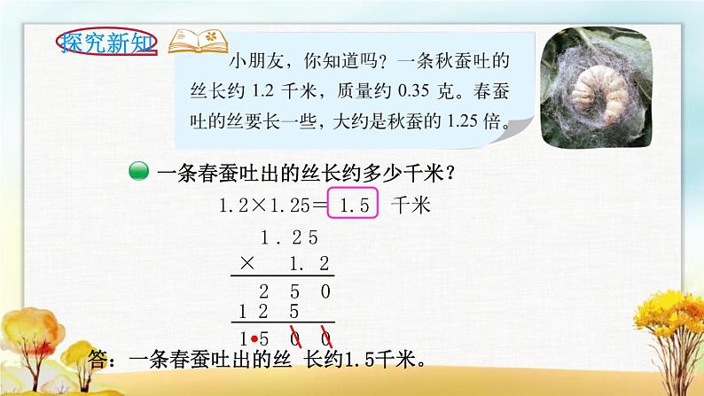 北师大版四年级数学下册第3单元第5课时蚕丝课件03