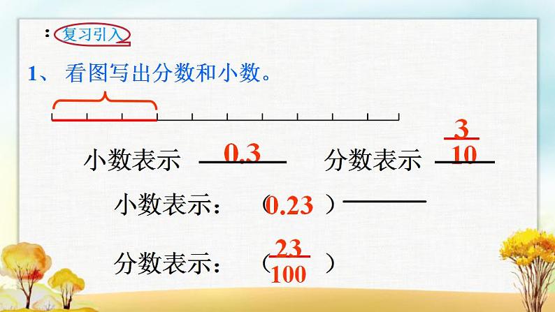 北师大版五年级数学下册第1单元第3课时分数王国与小数王国课件第2页