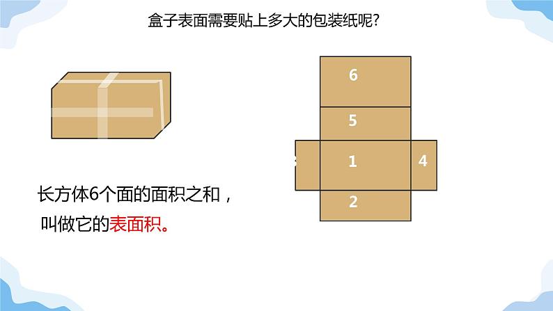 长方体和正方体的表面积 课件 小学数学人教版五年级下册第7页