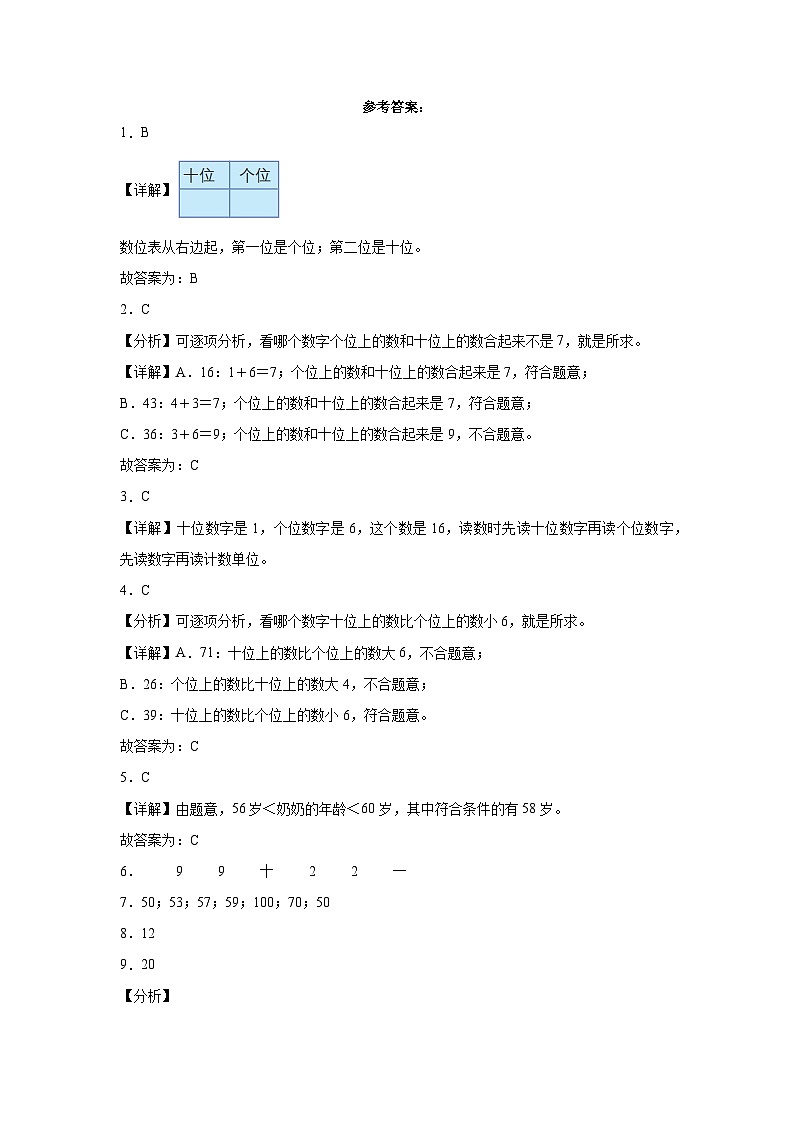 2023-2024学年（沪教版）一年级数学下册期中测试卷（提升卷02）03