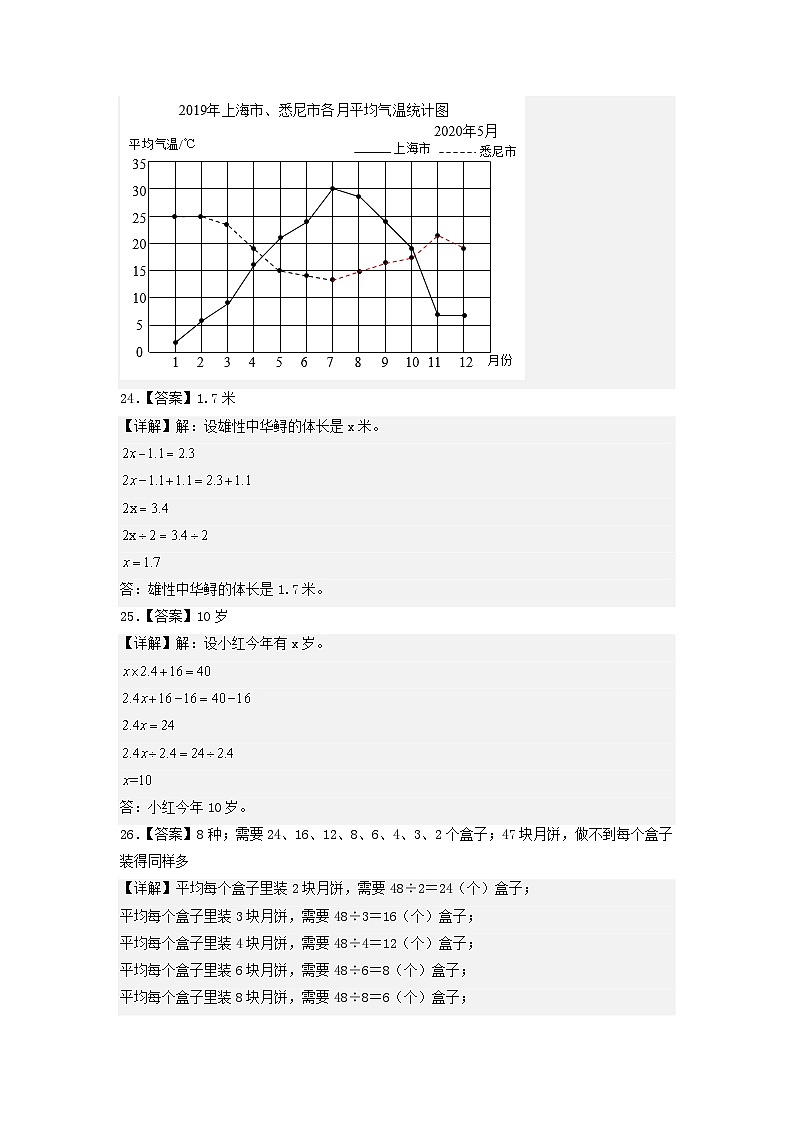 2023-2024学年（苏教版）五年级数学下学期中测试卷（基础卷01）02
