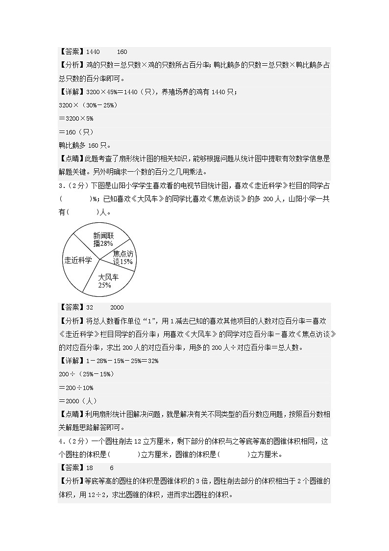 2023-2024学年（苏教版）六年级数学下册期中测试卷（提高卷02）02
