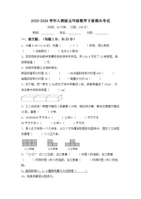 期末考试（试题）-2023-2024学年五年级下册数学人教版