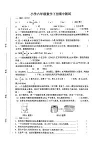 江苏省徐州市丰县王沟镇2023-2024学年六年级下学期期中数学试题