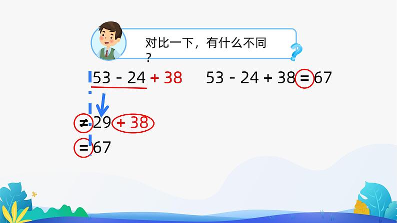 人教版小学二年级数学下册 混合运算 （脱式计算）课件04