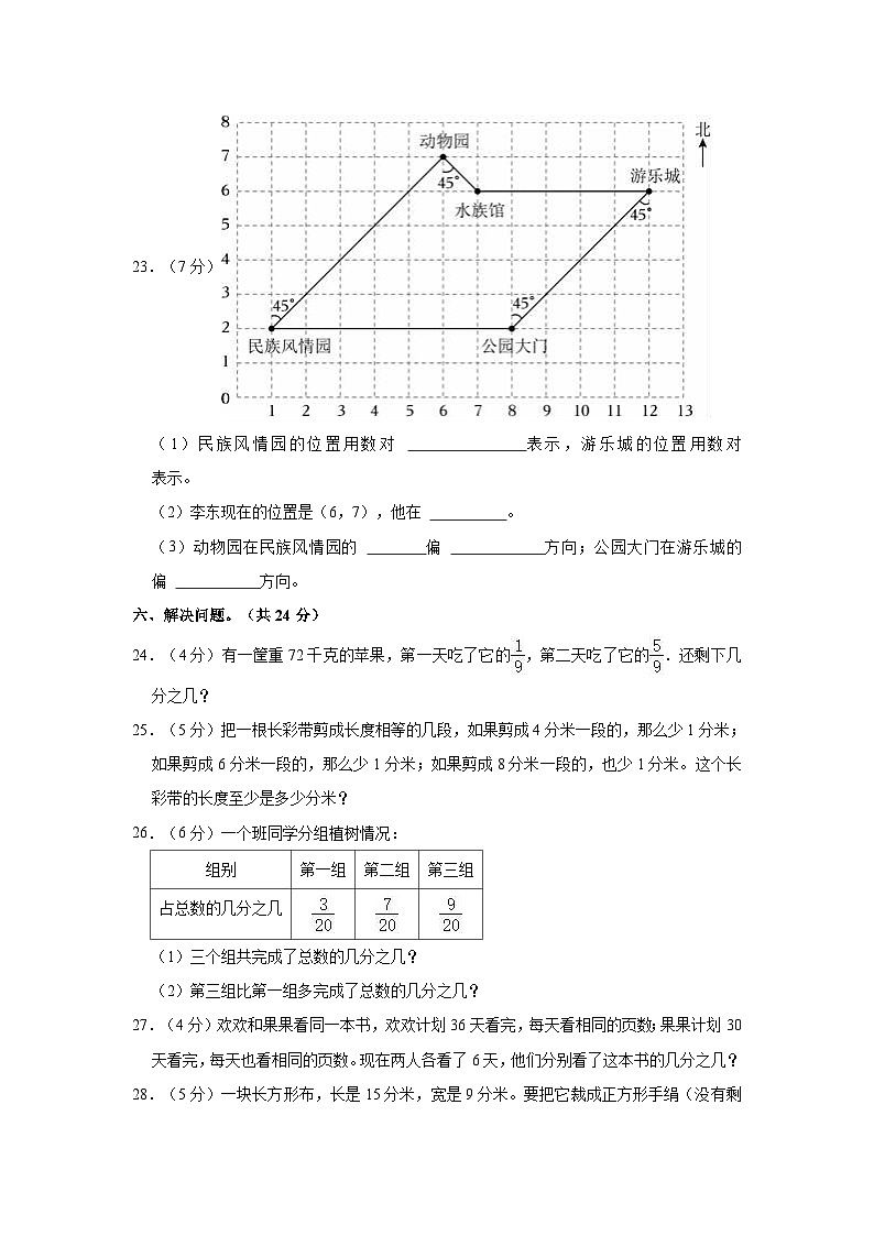 2022-2023学年山东省潍坊市五年级（下）期中数学试卷第3页