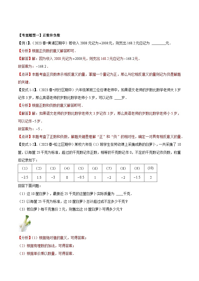 【期中讲练测】沪教版六年级下册数学 专题01有理数全章复习攻略（考点清单）.zip03