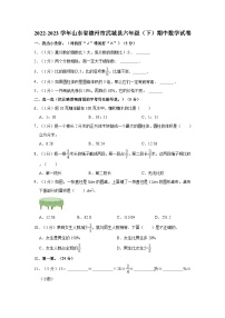2022-2023学年山东省德州市武城县六年级（下）期中数学试卷