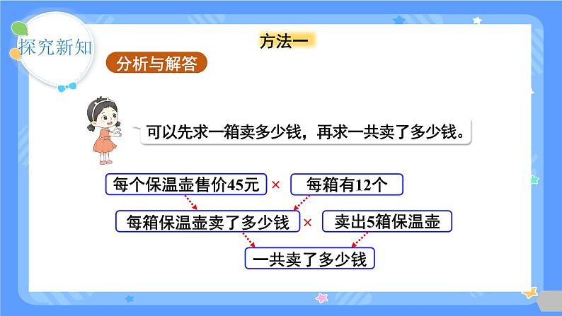 人教版三年级下册第四单元两位数乘两位数第5课时  用连乘解决问题课件第5页