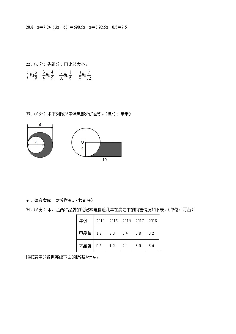 苏教版五年级第二学期数学期末真题模拟试卷（含答案解析）第3页