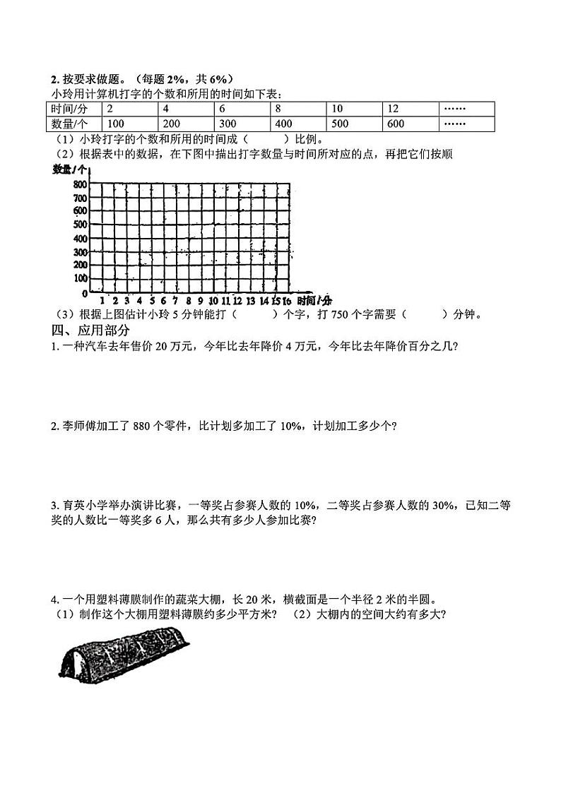 山东省青岛市市北区青岛滨海学校2023-2024学年六年级下学期期中学情调研数学试题第3页