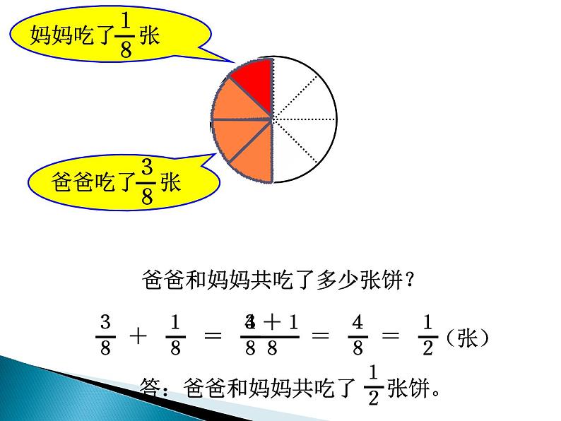 五年级数学下册人教版 同分母分数加、减法课件04