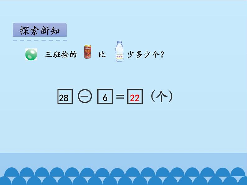 青岛版（五四制）一年级数学下册  四、绿色行动——100以内的加减法（一）第三课时   课件第6页