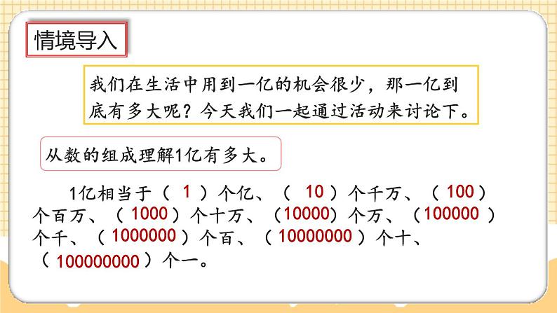 人教版数学四年级上册1.20《1亿有多大》课件+教案02